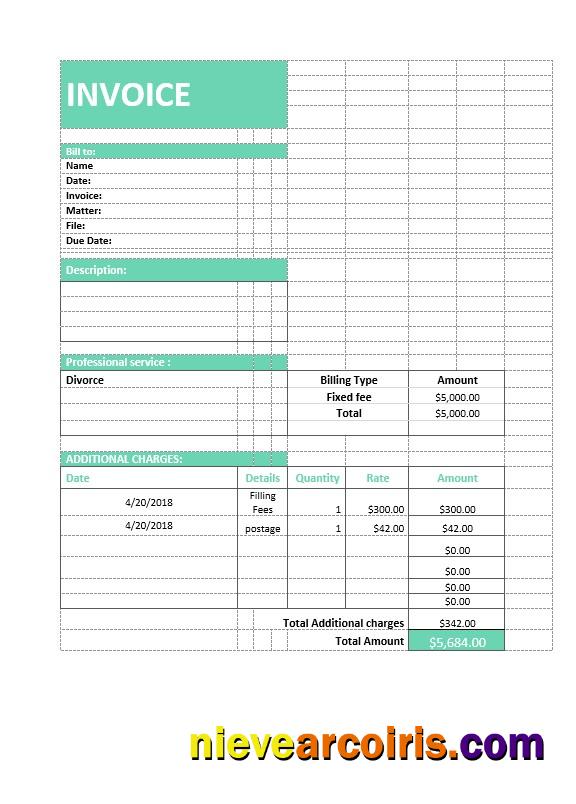 Legal Service Invoice
